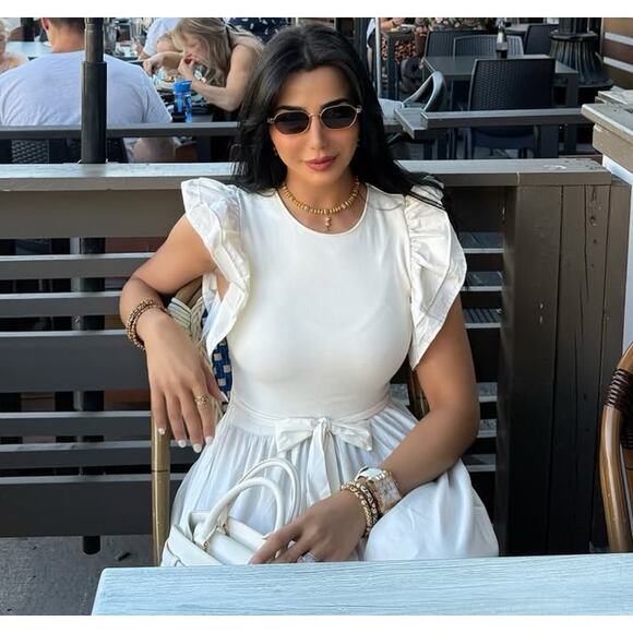 RARE!!! ZARA Ruffled Midi Dress NWT - Picture 4 of 16